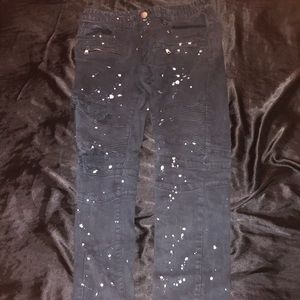 Jeans with white paint spots